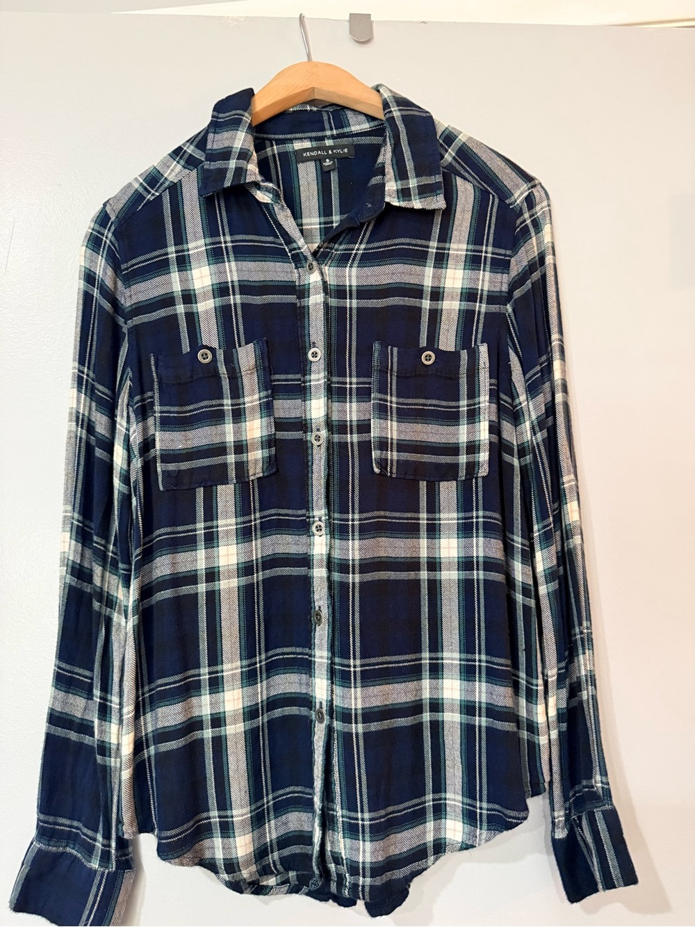 Kendall and Kylie Plaid Button-Front Shirt